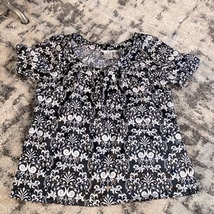 Black and white blouse